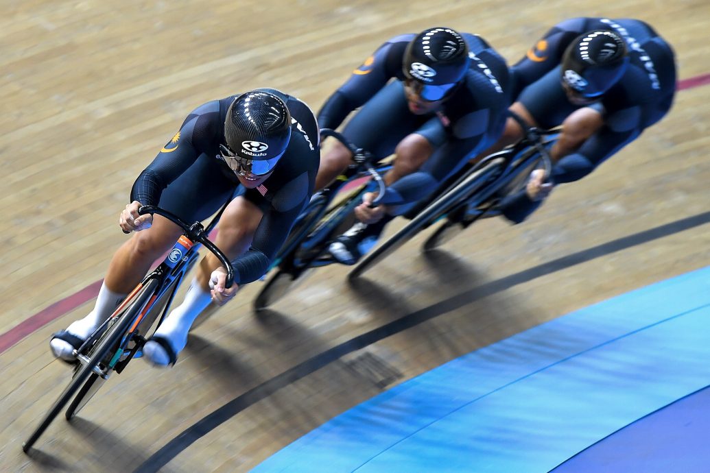 亚洲场地脚车赛 大马男团冲刺赛夺铜牌