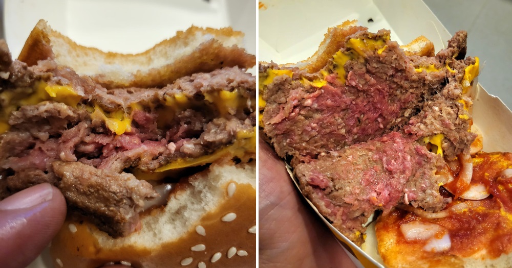 外卖招牌汉堡牛肉竟不熟 “害我第二天腹泻3次”
