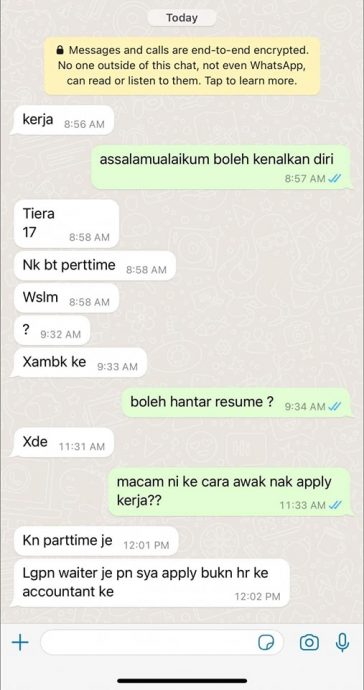 年轻人被索供简历回呛雇主 “申请兼职服务员又不是会计师”