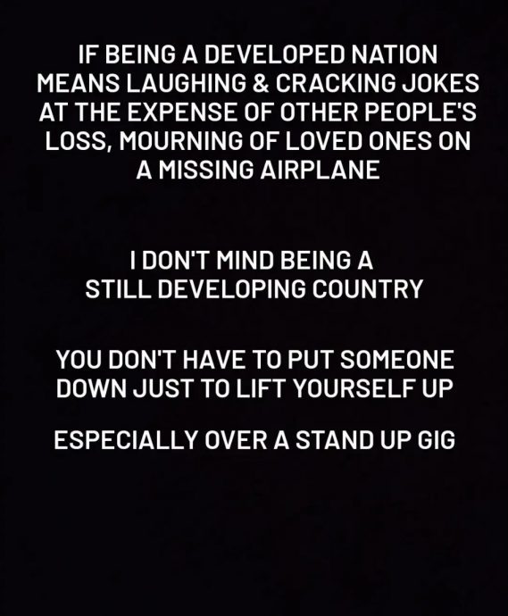 本地艺人:Jocelyn Chia言论太无知 “请跟大马人道歉”