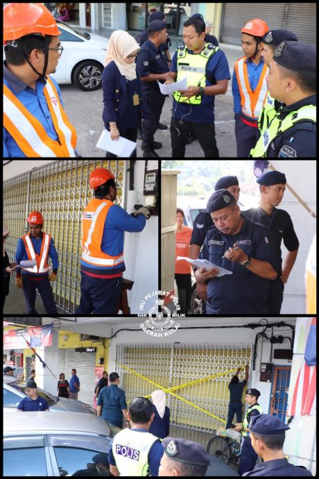 柔:必下:新闻:古来警方联合展开切断赌博单位电供行动,25个单位因涉及赌博电供被切断