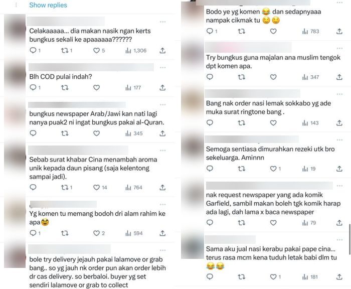 椰浆饭+奶茶售RM4都被嫌!顾客:为何用报纸包?