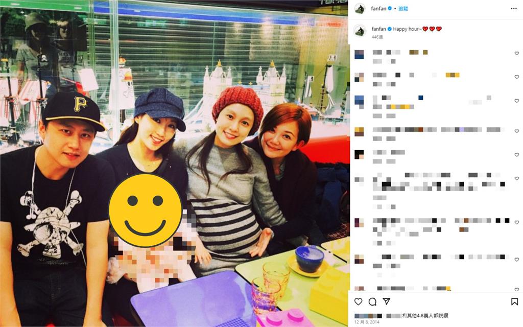 范玮琪“孕期只出门5次” 网挖明星合照打脸