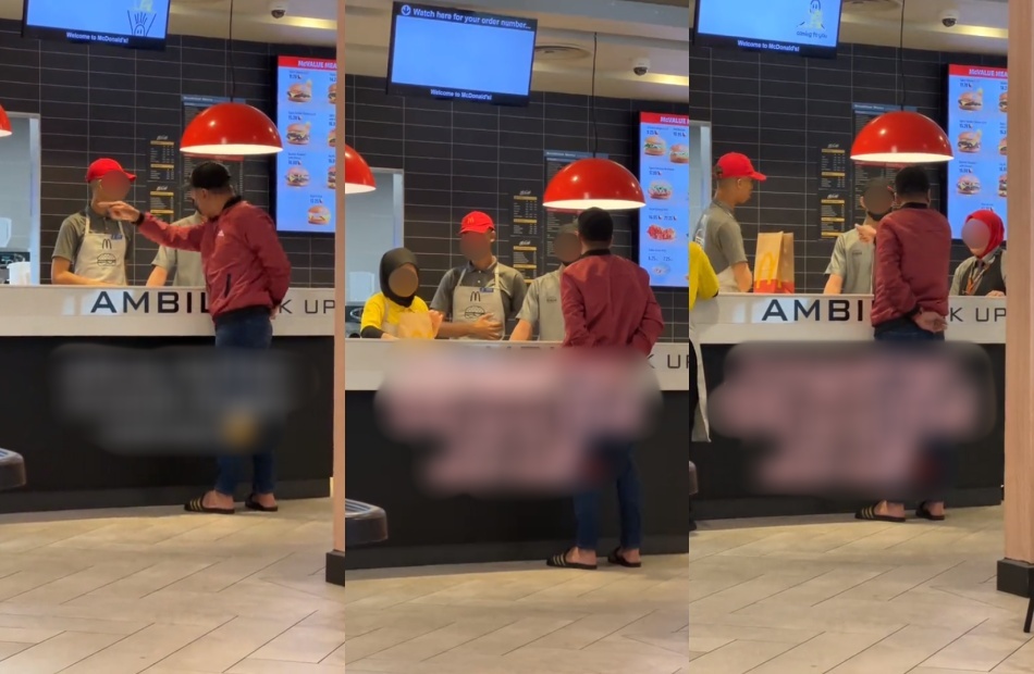 视频 | 外带回家后发现少了汉堡·男子饿肚子回店大声咆哮