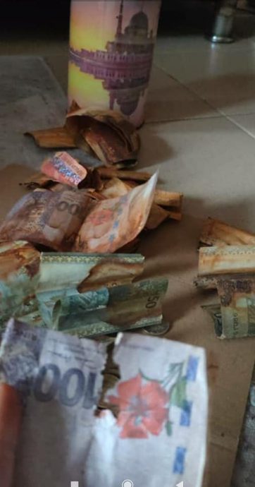 钞票硬币不能放进同一铁罐？女子惊：1000令吉腐蚀破烂了