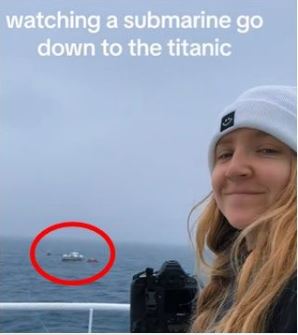 铁达尼观光潜艇“下沉前”最后画面曝光 驾驶员坐小艇挥手微笑