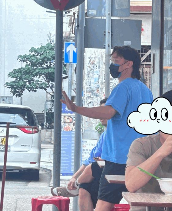 陈奕迅街坊Look路边开餐  饭友不似老婆引热议