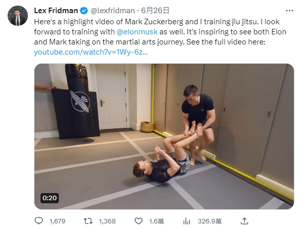 (取代)马扎大战来真的?马斯克练武画面曝光 狠摔扎克柏格陪练员