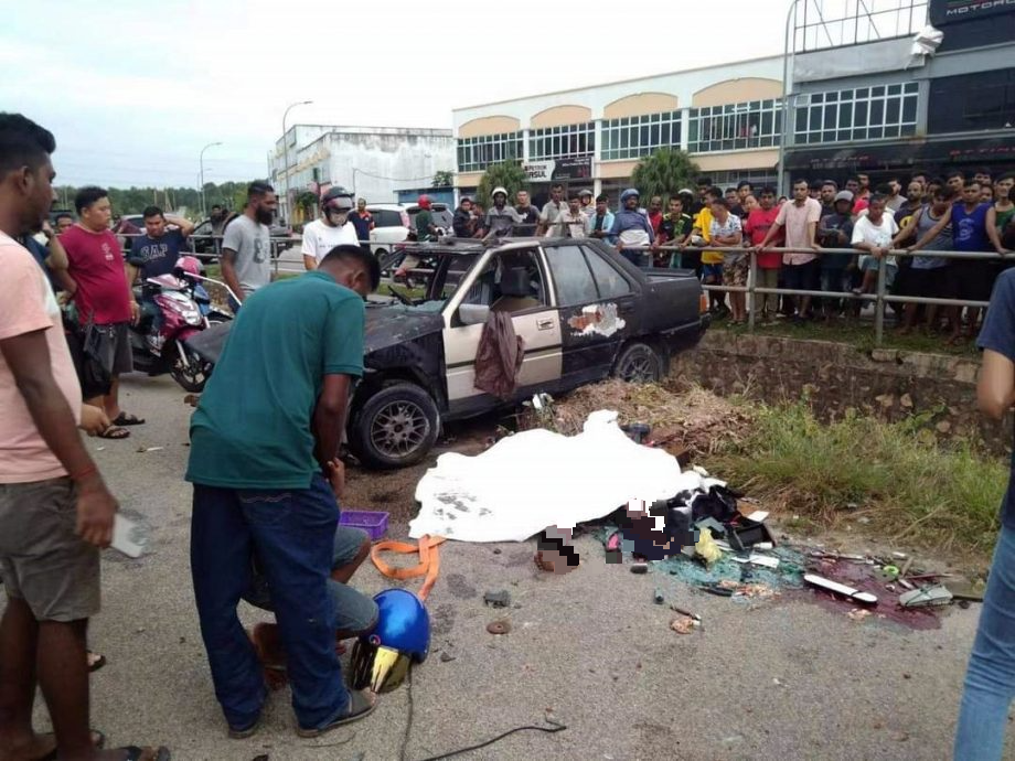 (大北马)父载儿到庙宇拜拜途中车祸亡!