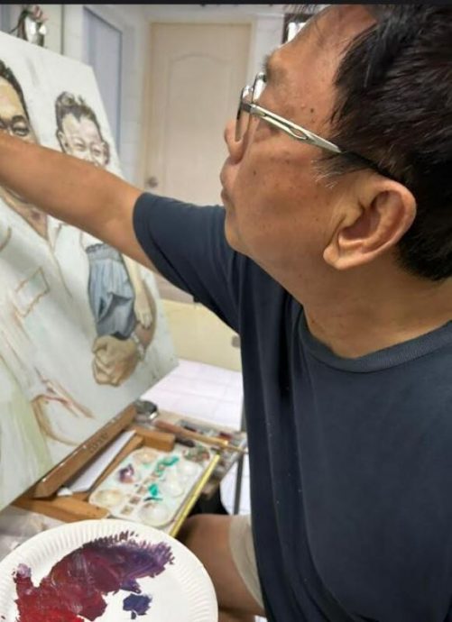 (已签发)柔:李光耀百岁冥诞 吴刚献“建国之路”画作
