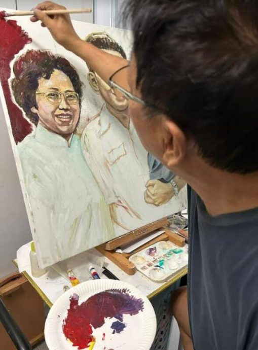 (已签发)柔:李光耀百岁冥诞 吴刚献“建国之路”画作