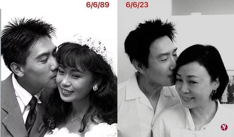 (已签发)柔:狮城二三事:向云陈之财庆祝结婚34周年 复制当年甜蜜画面