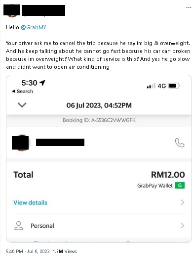 “载了你车子跑不快” 电召车嫌女乘客大只又重被网轰