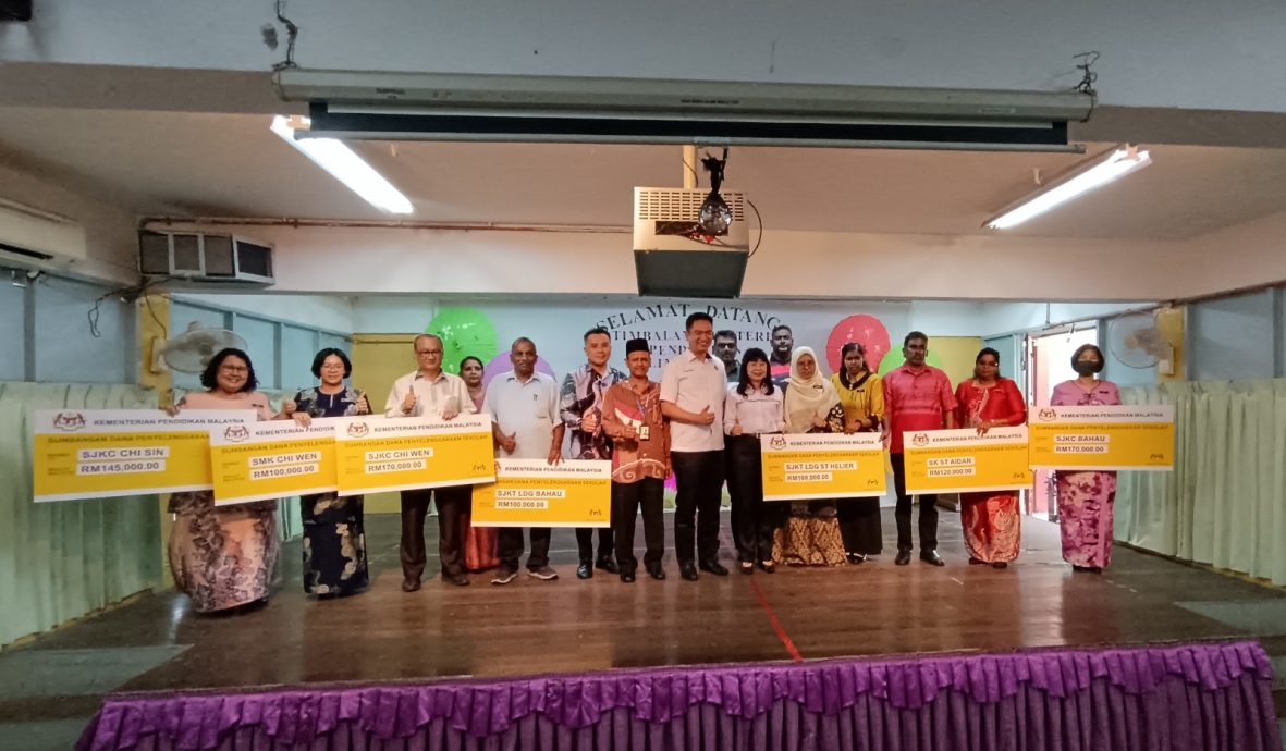 林慧英旋风式访森州三县，发出140万给10学校