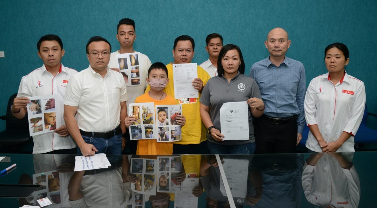副文(大都会)10岁男孩受血管瘤折磨,民主行动党同慈善组织募捐资助医药费