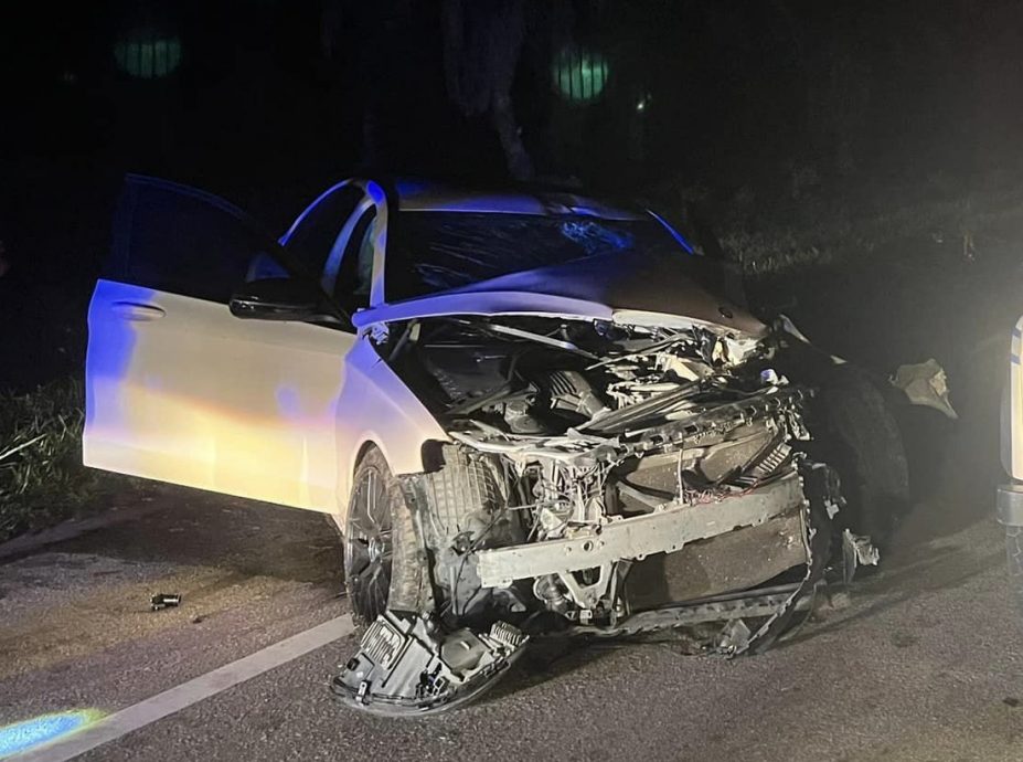 **已签发**柔︰骑重机与车子相撞,华男与妻晚餐后车祸亡