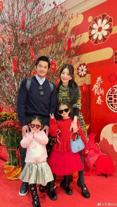 方媛不遮了首曝光长女侧颜 粉丝暴动:顶级颜值的一家!