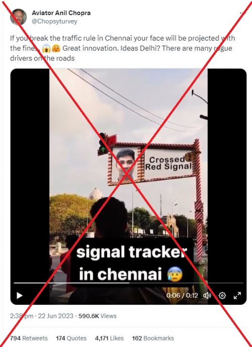 印度警方公开羞辱违反交通规则的人士?假的