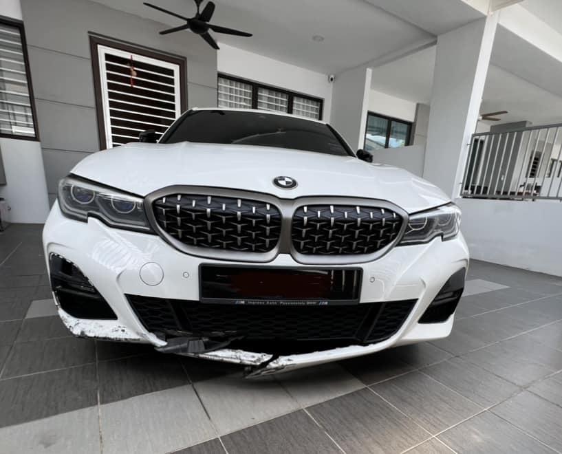 独家|闪不及路中央轮胎撞坏保险杠 PLUS拒赔 车主:那谁该赔?