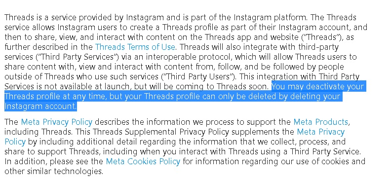  用户注意！META：注销Threads账号 IG账号同步消失