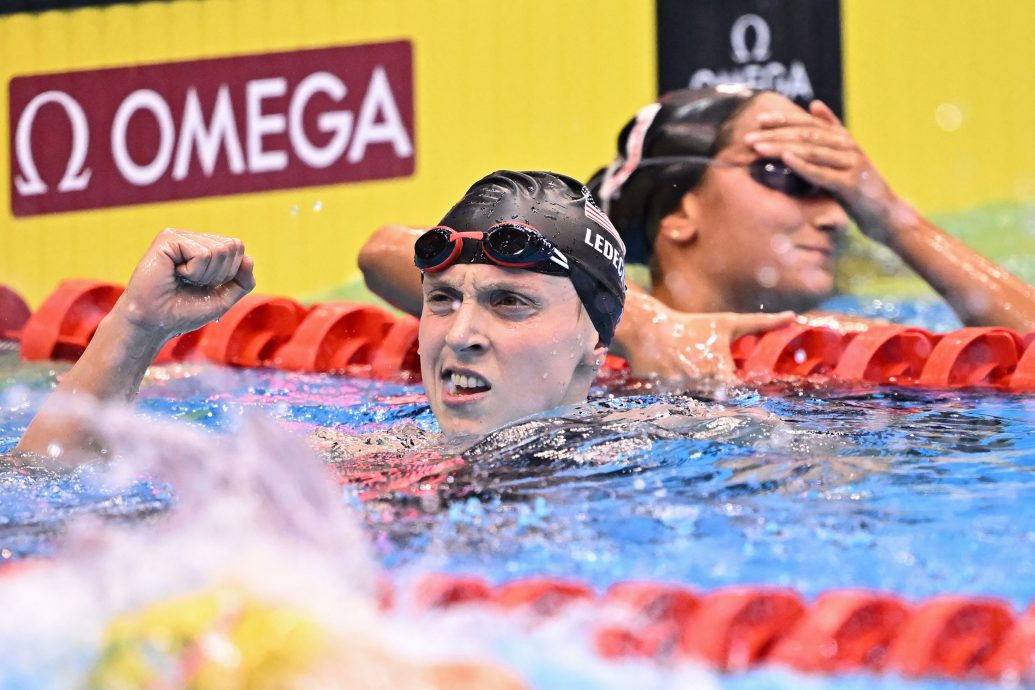 福冈世界水上运动锦标赛 重夺女1500公尺自由泳冠军 勒德茜基平费尔普斯纪录