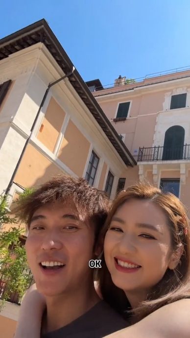 离婚风波后一家三口欧游 洪欣搂吻张丹峰放闪