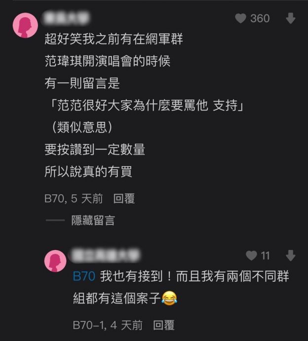 范玮琪被爆也买网军 过程曝光