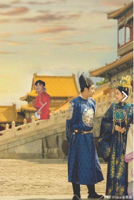 被吴镇宇调侃像“公公” 费曼晒老爸女装照回怼