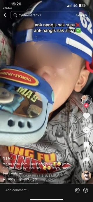 视频|小童哭闹不是吵喝奶 母：他要吮拖鞋