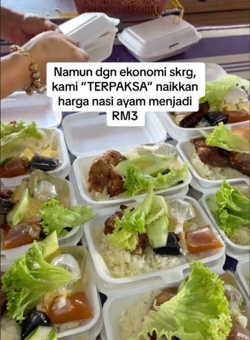 视频|RM1.90鸡饭20年不涨价 小贩叹:现在调涨至RM3被骂贵