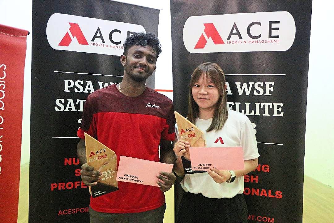 身在英格兰不忘努力训练 阿米申拉杰回马夺壁球赛2冠