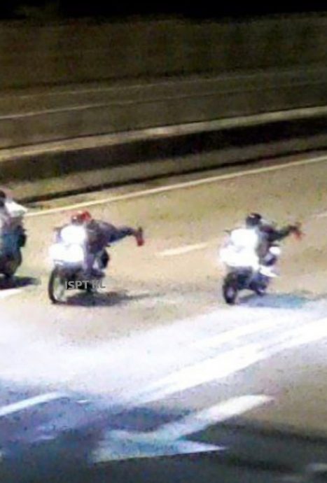 隆交警道路流氓取缔行动 捕8名鲁莽驾驶的男子