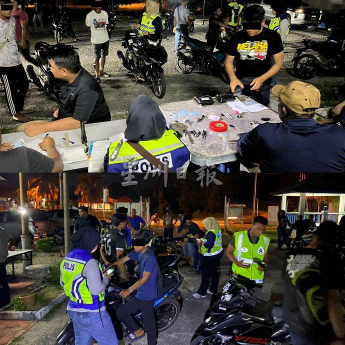 (古城版)5男涉嫌危险骑行被扣 其中一人摔断手