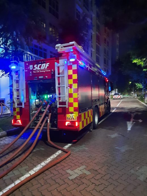 (已签发)柔:狮城二三事:盛港组屋单位凌晨失火 5人送院治疗