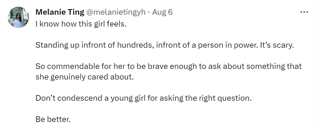 “女孩,你很勇敢” 网赞女生当面问首相固打制