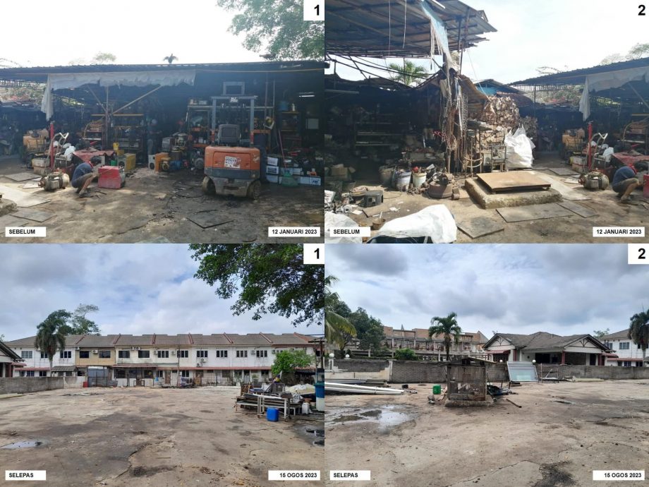 东：废铁商接指示，亲自拆除非法仓库清空地段。