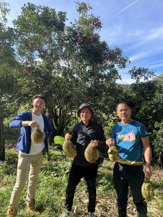 国庆日开心捡榴梿 李康生尝遍本地水果叹幸福