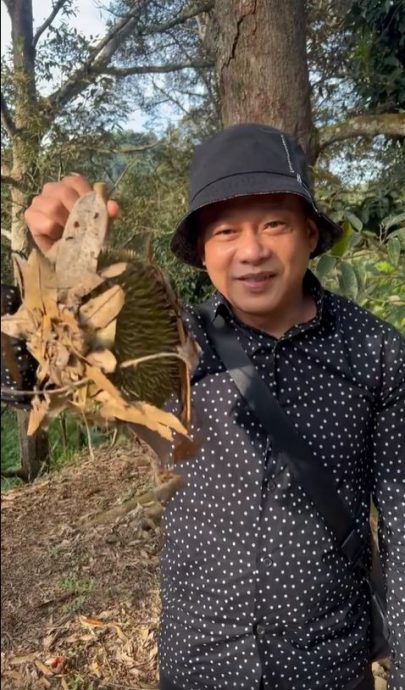 国庆日开心捡榴梿 李康生尝遍本地水果叹幸福