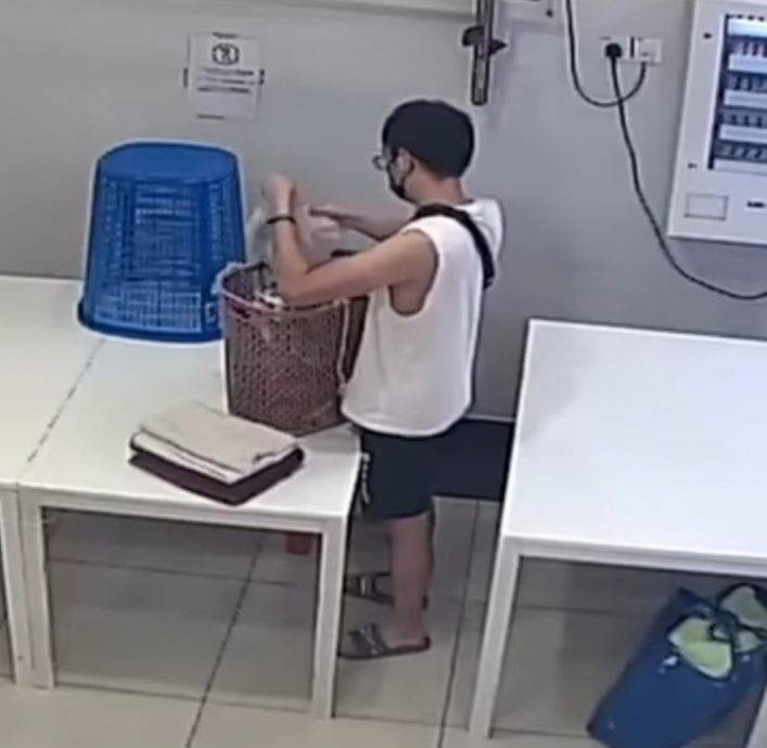 大都会/男子自助洗店涉偷女性内衣裤,电眼拍下偷窃行径/1图
