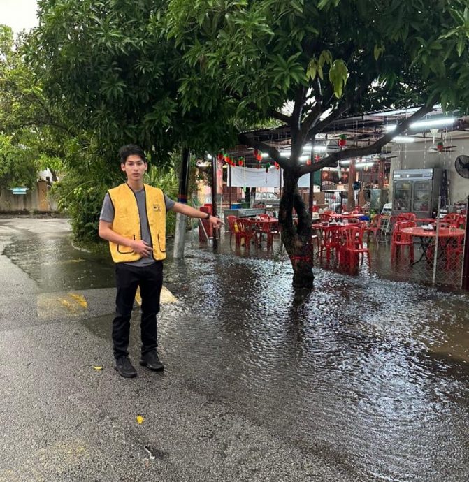 大都会:仁嘉隆今早突发水灾,洪伟扬第一时间到现场了解及施援/4图