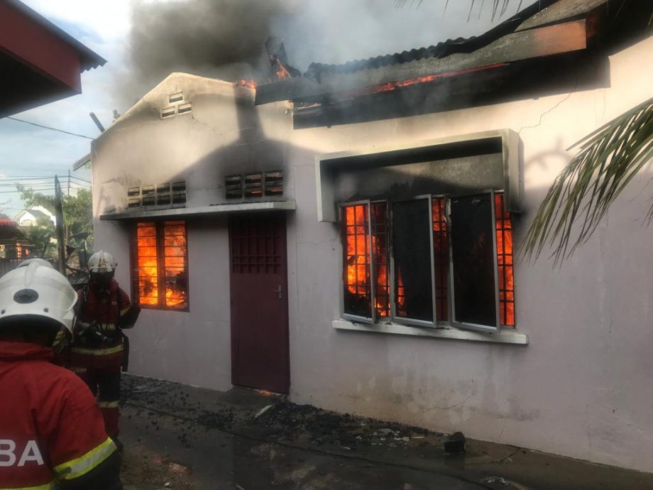 火魔吞噬一住家 妈妈带4月婴儿逃生