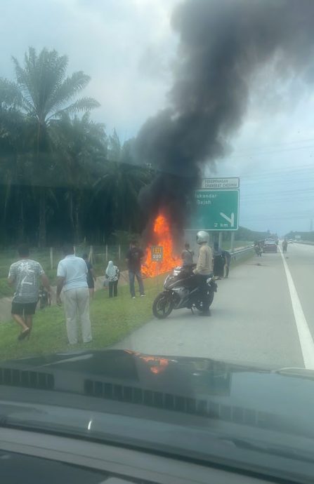 西海岸大道轿车起火  死者3华裔1印裔