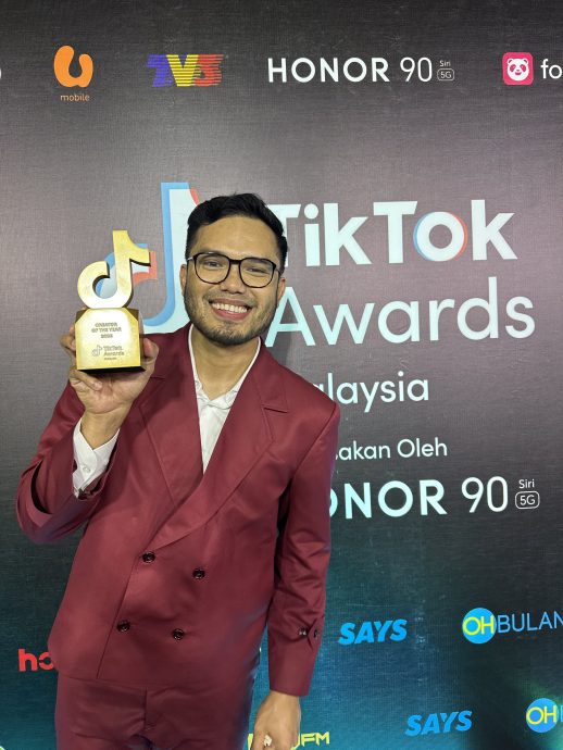 视频 | 凯鲁阿明夺大马Tiktok大奖 “别只博红 要读书才可当成功的网红”