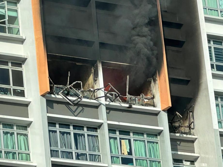 (已签发)柔:狮城二三事:狮城一组屋发生火患 现场曾传来爆炸声