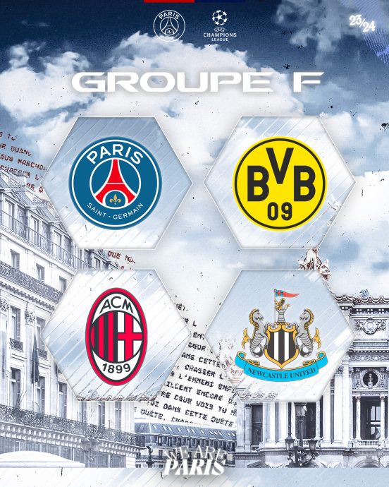 2023/24欧冠杯小组赛抽签| 纽卡索跃跃欲试 大巴黎接受超级死亡组