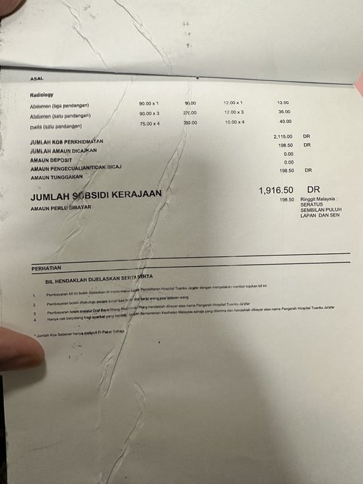  ​新手爸爸叹生一胎耗尽70%积蓄  网民：政府医院剖腹产不到RM2000