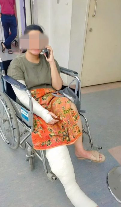 不知煤气软管破裂 孕妇煮食时被火烧伤手脚