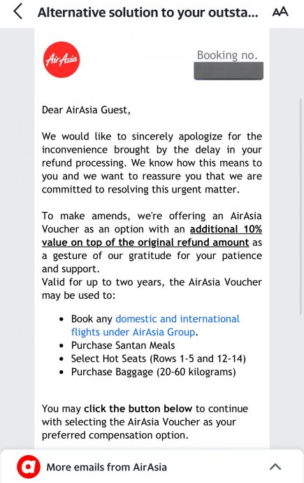 亚航退款拿不回？男子一招讨全额还加10%