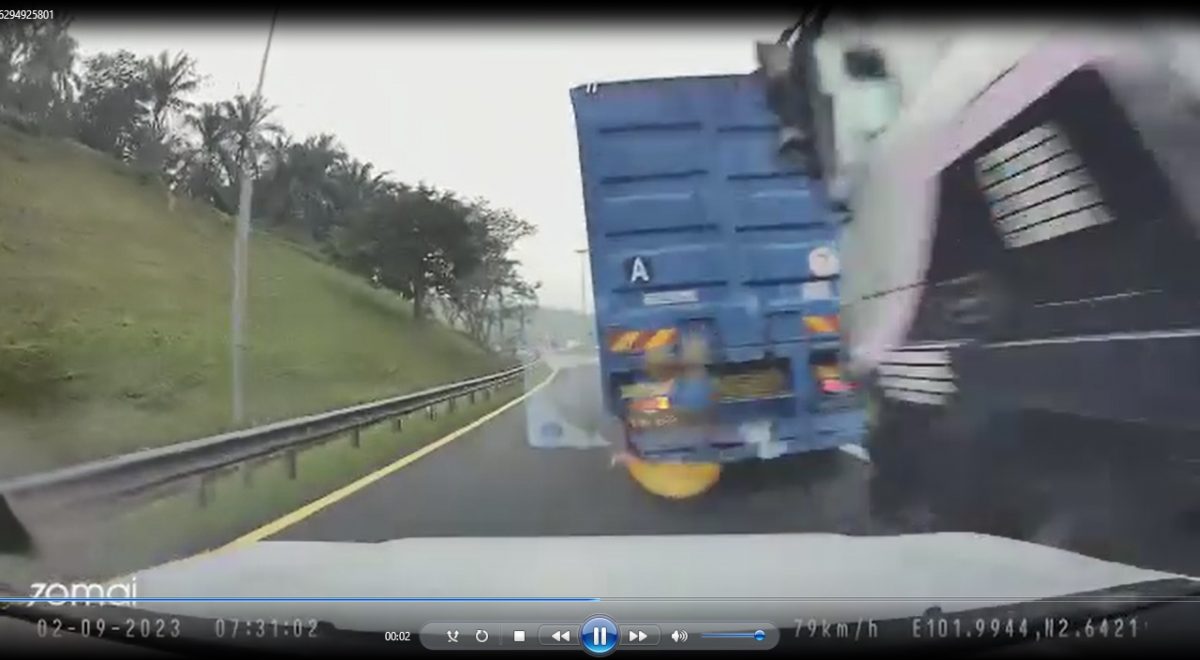 供星洲网:休息站入口车道当“停车位”?女司机失控撞罗里殒命