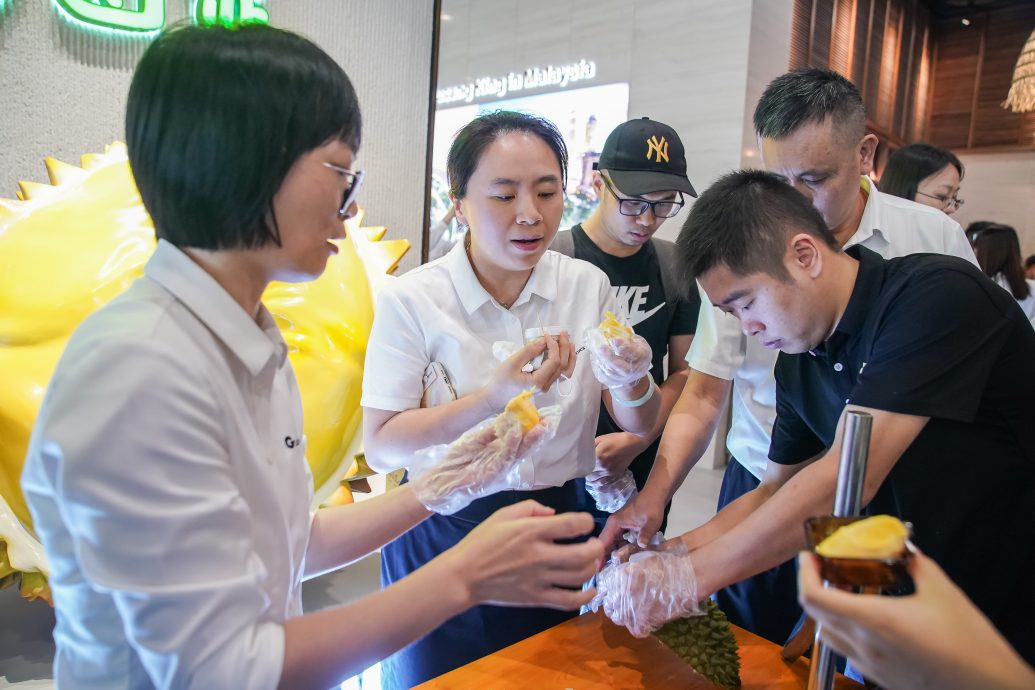 内页/20吨马来西亚“猫山王”榴莲亮相东博会